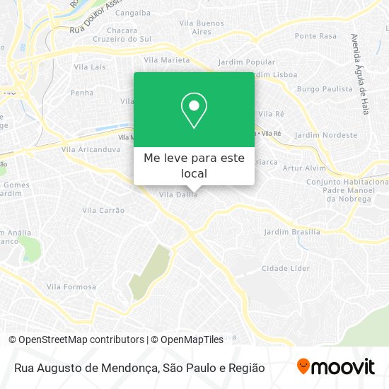Rua Augusto de Mendonça mapa