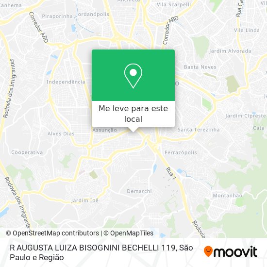 R AUGUSTA LUIZA BISOGNINI BECHELLI 119 mapa