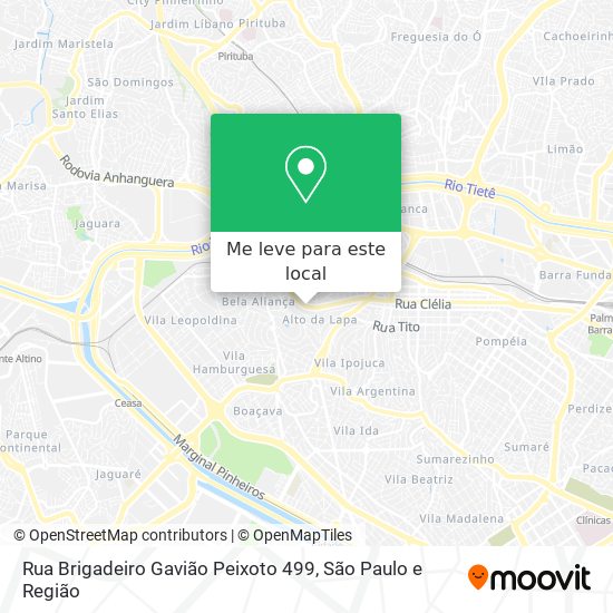 Rua Brigadeiro Gavião Peixoto 499 mapa