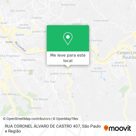 RUA CORONEL ÁLVARO DE CASTRO 407 mapa