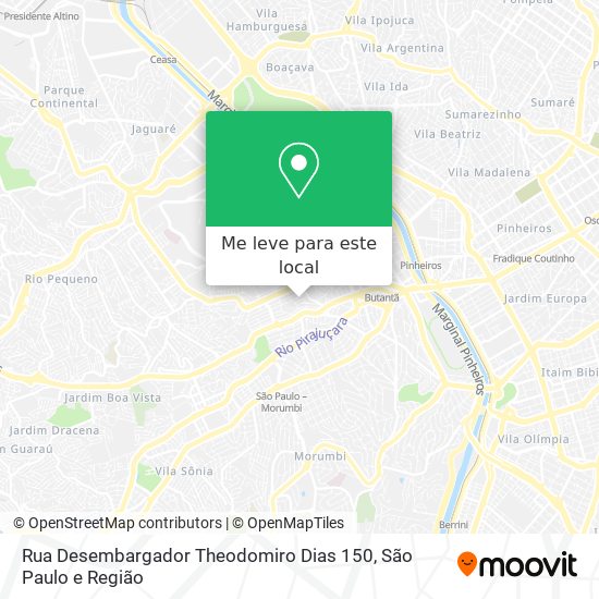 Rua Desembargador Theodomiro Dias 150 mapa