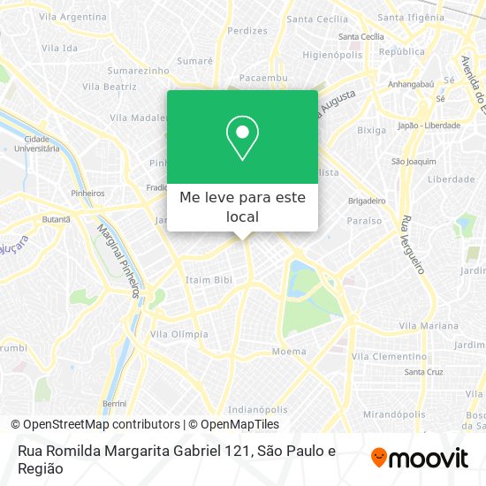 Rua Romilda Margarita Gabriel 121 mapa