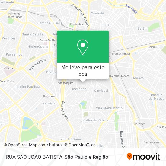 RUA SAO JOAO BATISTA mapa