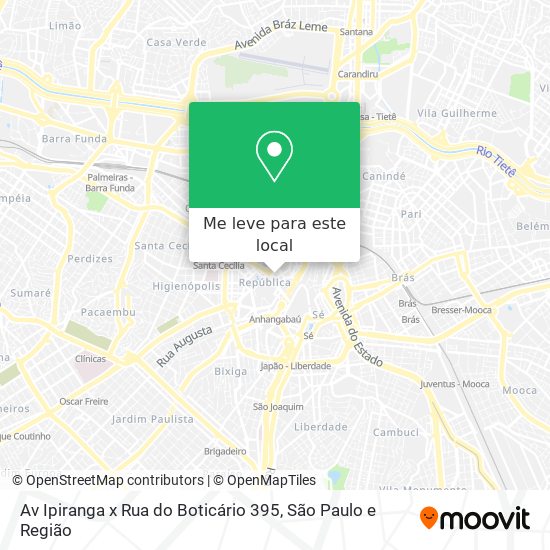 Av Ipiranga x Rua do Boticário 395 mapa