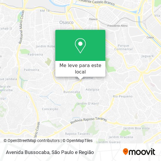 Avenida Bussocaba mapa