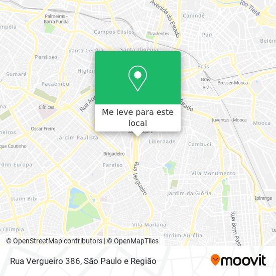 Rua Vergueiro 386 mapa