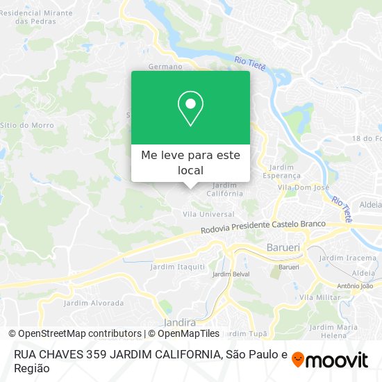 RUA CHAVES 359 JARDIM CALIFORNIA mapa