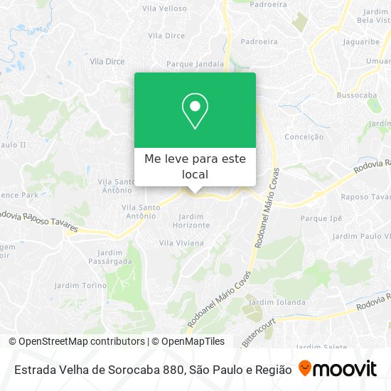 Estrada Velha de Sorocaba 880 mapa