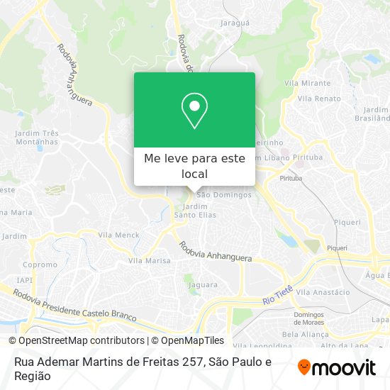Rua Ademar Martins de Freitas 257 mapa