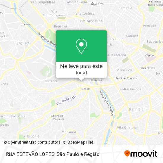 RUA ESTEVÃO LOPES mapa