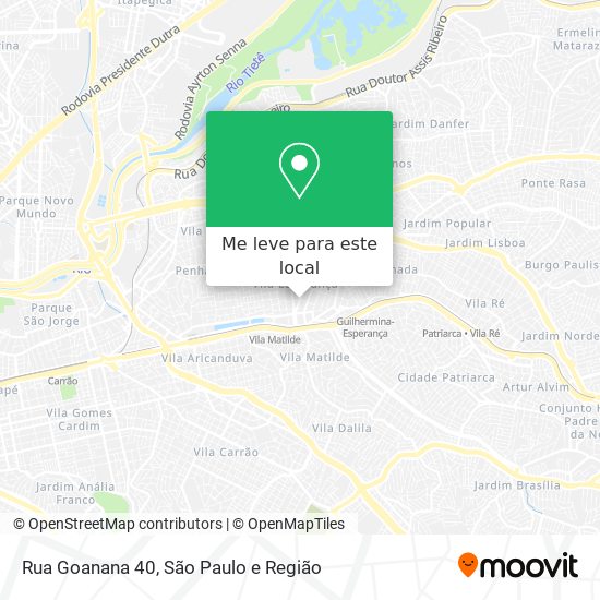 Rua Goanana 40 mapa