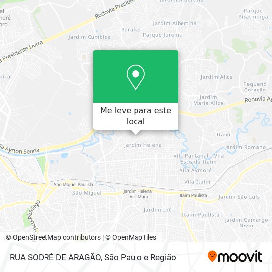 RUA SODRÉ DE ARAGÃO mapa