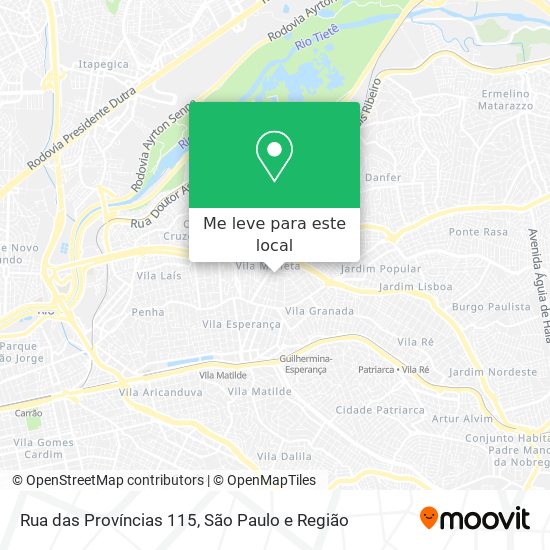 Rua das Províncias  115 mapa