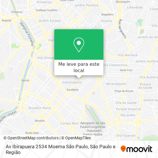 Av  Ibirapuera  2534   Moema  São Paulo mapa