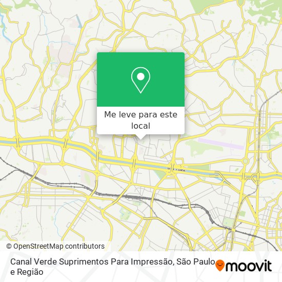 Canal Verde Suprimentos Para Impressão mapa