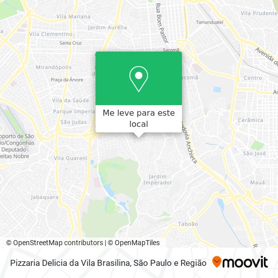 Pizzaria Delicia da Vila Brasilina mapa