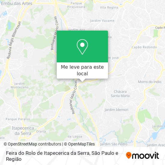 Feira do Rolo de Itapecerica da Serra mapa