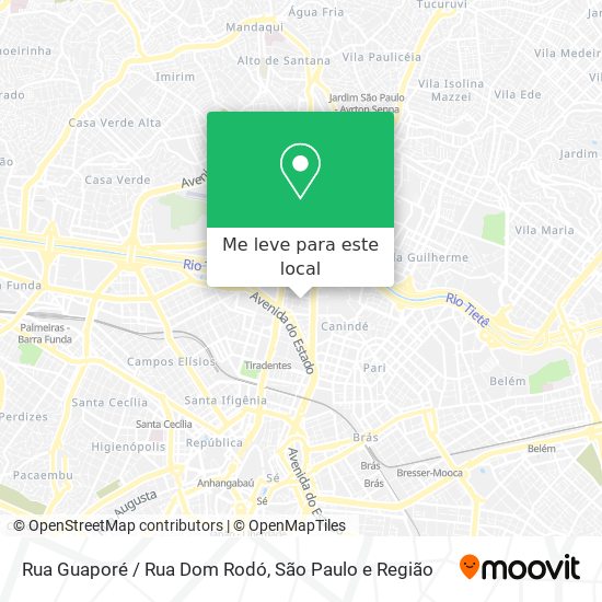 Rua Guaporé / Rua Dom Rodó mapa