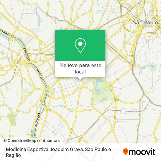 Medicina Esportiva Joaquim Grava mapa
