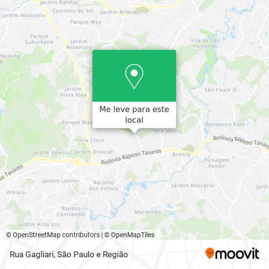 Rua Gagliari mapa