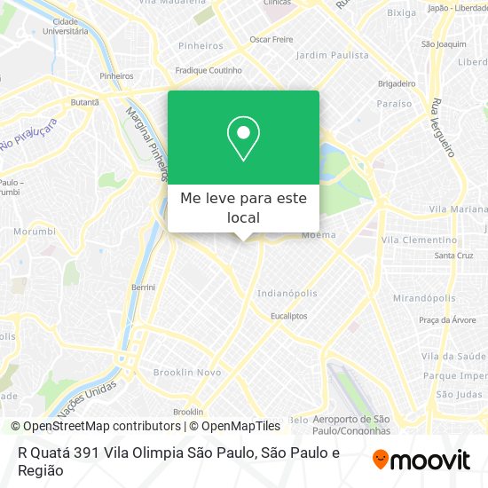 R  Quatá  391   Vila Olimpia  São Paulo mapa