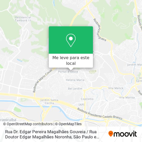 Rua Dr. Edgar Pereira Magalhães Gouveia / Rua Doutor Edgar Magalhães Noronha mapa
