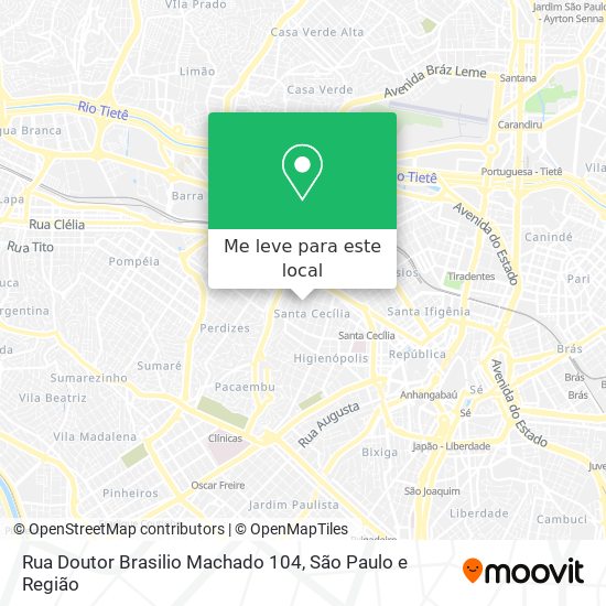 Rua Doutor Brasilio Machado 104 mapa
