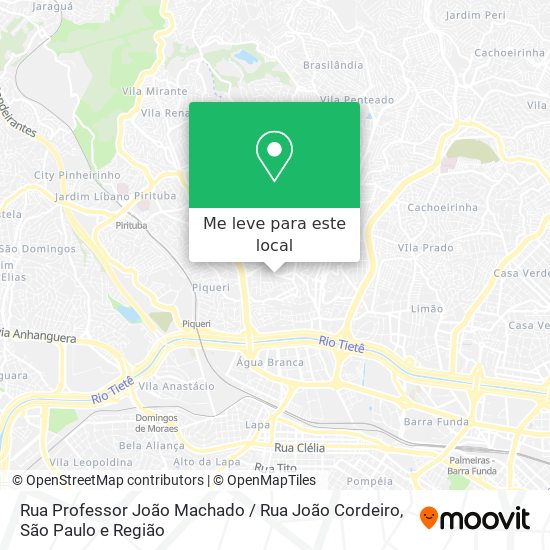 Rua Professor João Machado / Rua João Cordeiro mapa