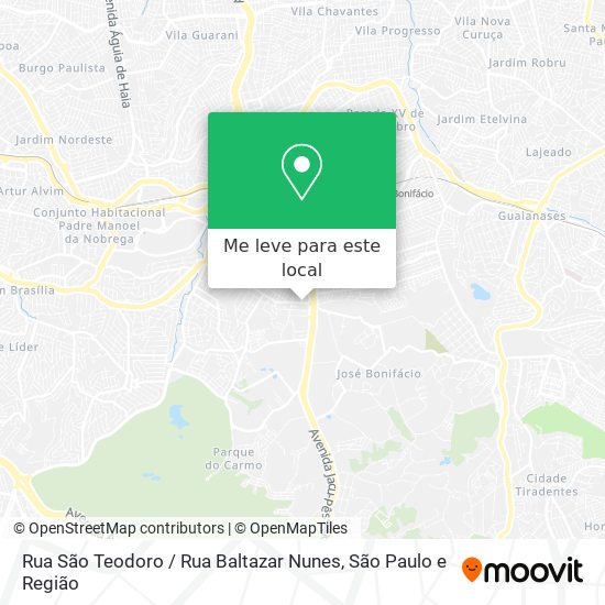 Rua São Teodoro / Rua Baltazar Nunes mapa