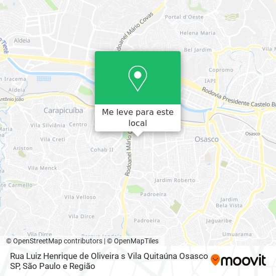 Rua Luiz Henrique de Oliveira  s    Vila Quitaúna   Osasco   SP mapa