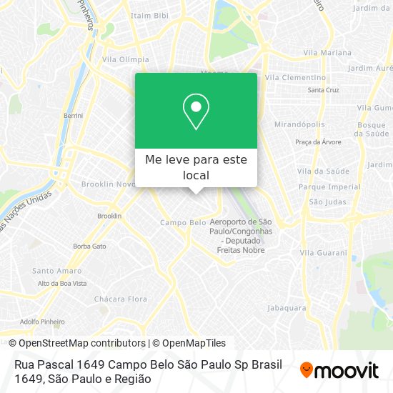 Rua Pascal  1649   Campo Belo  São Paulo   Sp  Brasil 1649 mapa