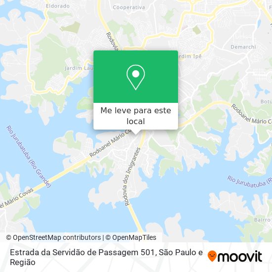 Estrada da Servidão de Passagem 501 mapa