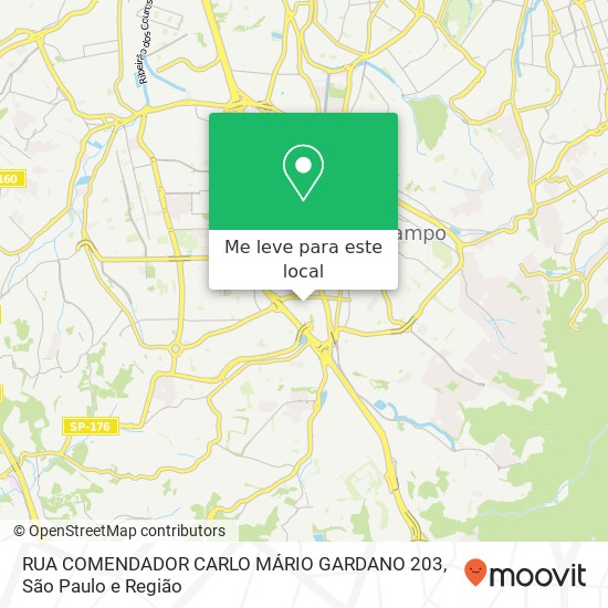 RUA COMENDADOR CARLO MÁRIO GARDANO  203 mapa