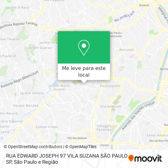 RUA EDWARD JOSEPH  97 VILA SUZANA  SÃO PAULO   SP mapa