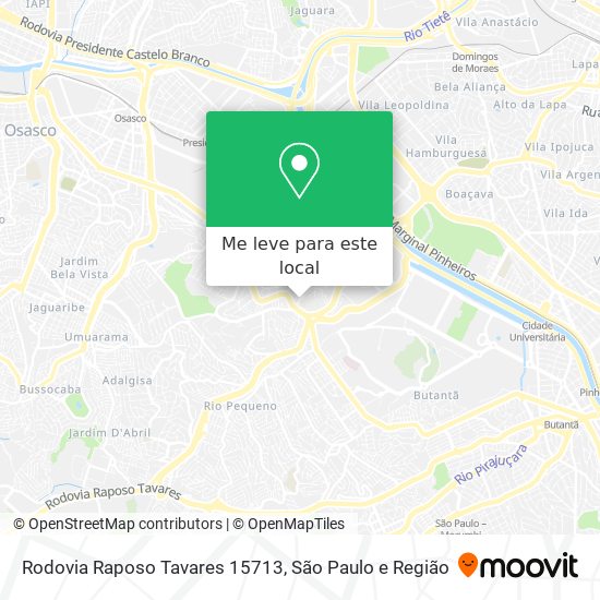 Rodovia Raposo Tavares 15713 mapa