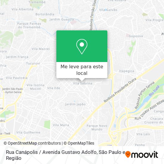 Rua Canápolis / Avenida Gustavo Adolfo mapa