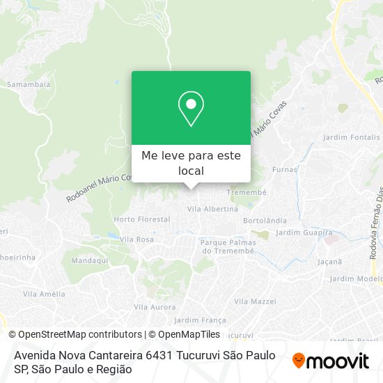 Avenida Nova Cantareira  6431   Tucuruvi   São Paulo   SP mapa