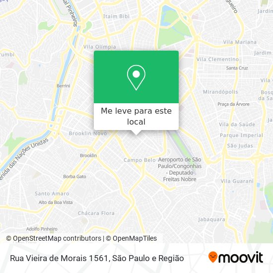 Rua Vieira de Morais 1561 mapa