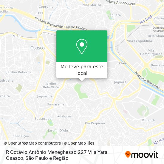 R  Octávio Antônio Meneghesso  227   Vila Yara  Osasco mapa