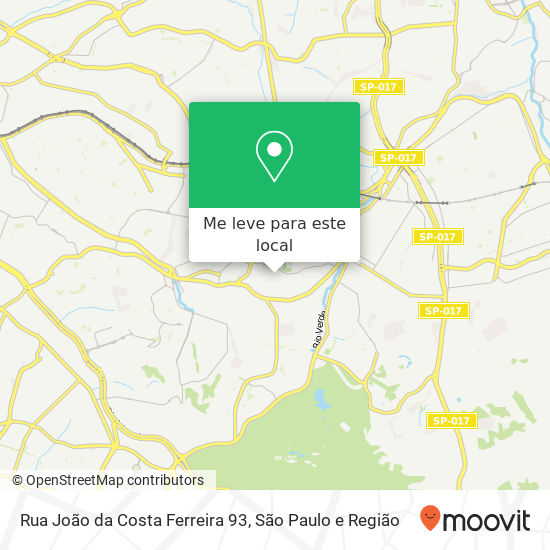 Rua João da Costa Ferreira 93 mapa
