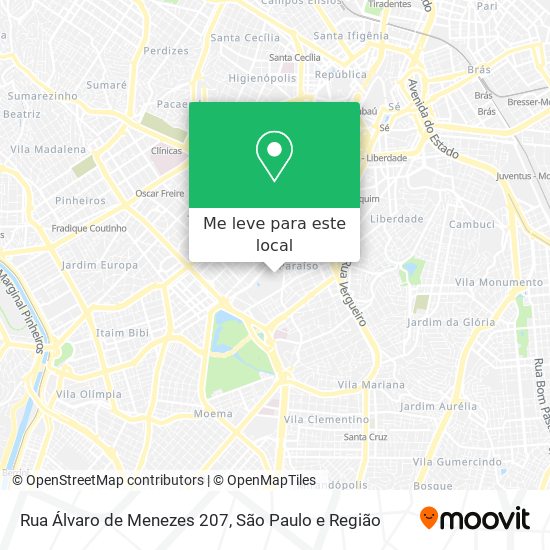 Rua Álvaro de Menezes 207 mapa