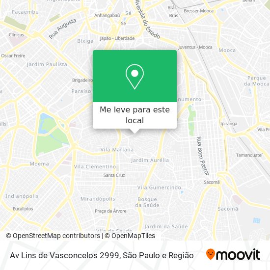 Av Lins de Vasconcelos 2999 mapa