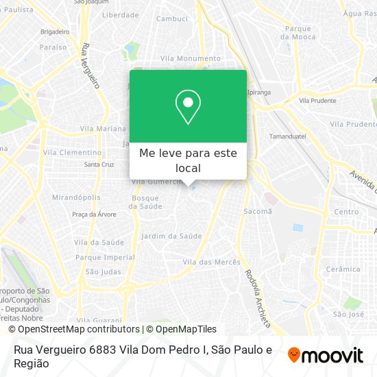 Rua Vergueiro  6883   Vila Dom Pedro I mapa