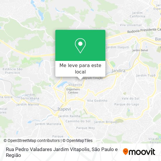 Rua Pedro Valadares   Jardim Vitapolis mapa