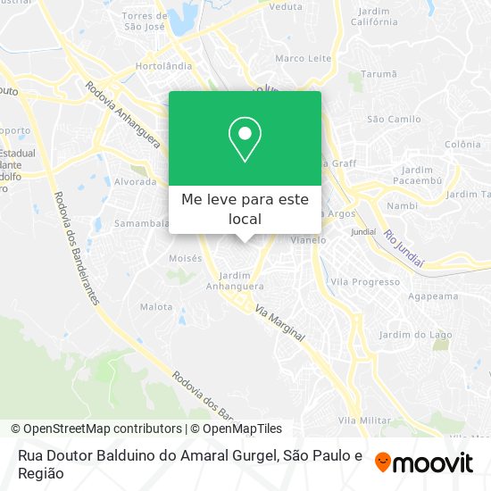 Rua Doutor Balduino do Amaral Gurgel mapa