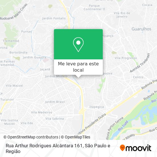 Rua Arthur Rodrigues Alcântara 161 mapa