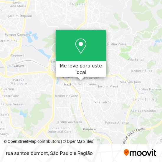 rua santos dumont mapa