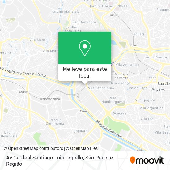 Av Cardeal Santiago Luis Copello mapa