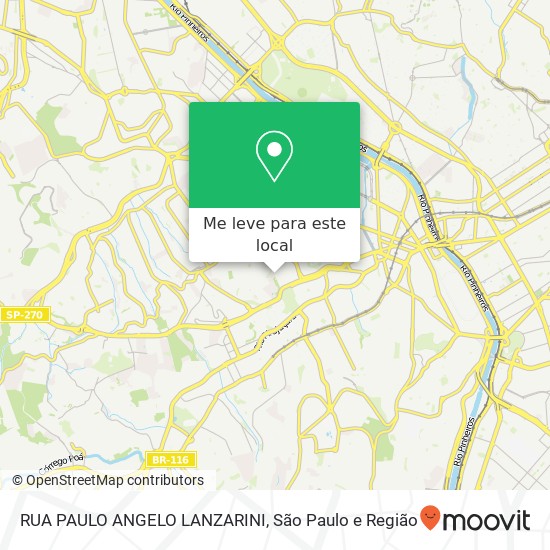 RUA PAULO ANGELO LANZARINI mapa