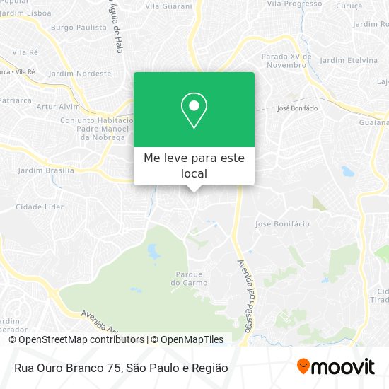 Rua Ouro Branco 75 mapa